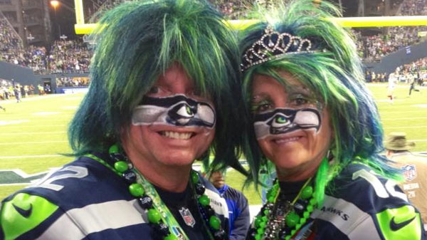 Seahawks Superfans: Mr. and Mrs. Seahawk