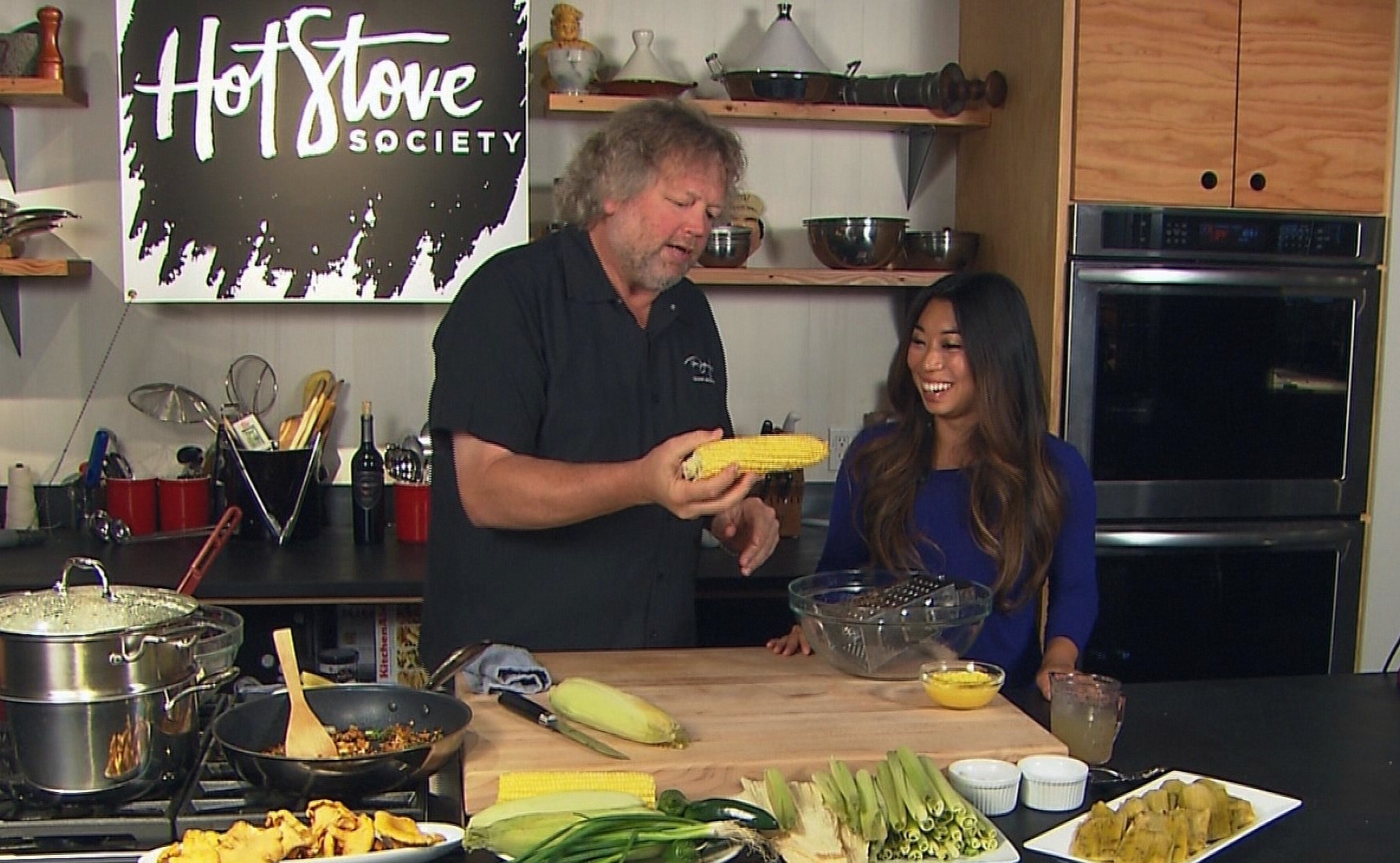 Seattle chef Tom Douglas cooks corn & chanterelle tamales