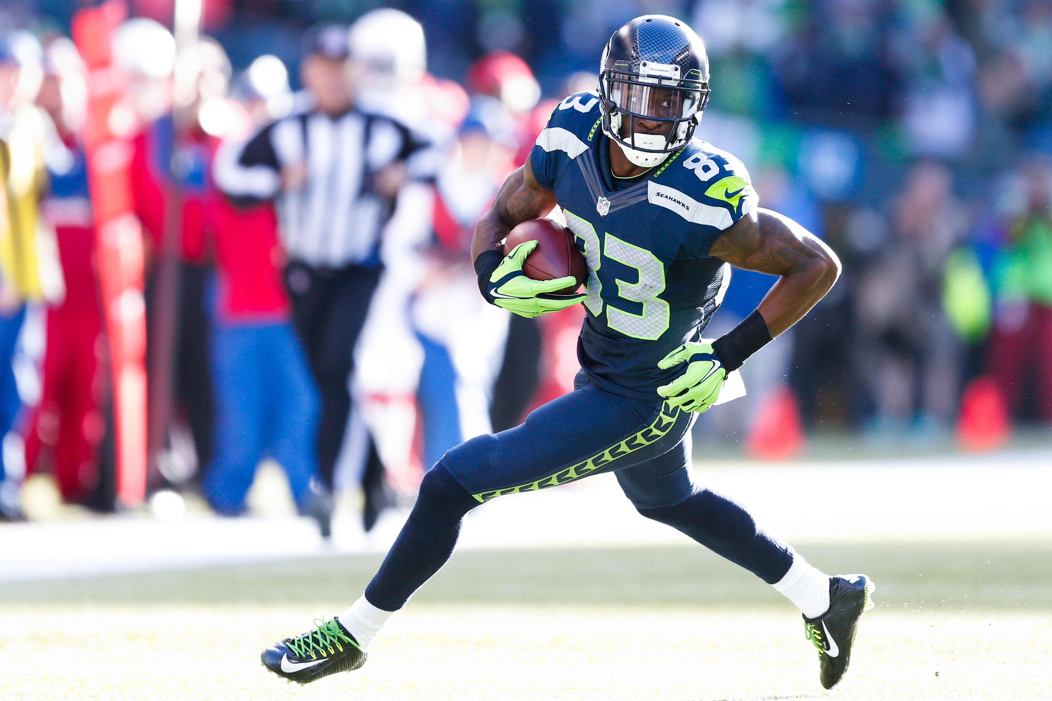 Wide receiver Ricardo Lockette of the Seattle Seahawks celebrates News  Photo - Getty Images