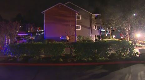 Man killed after car crashes into Kent apartment | king5.com