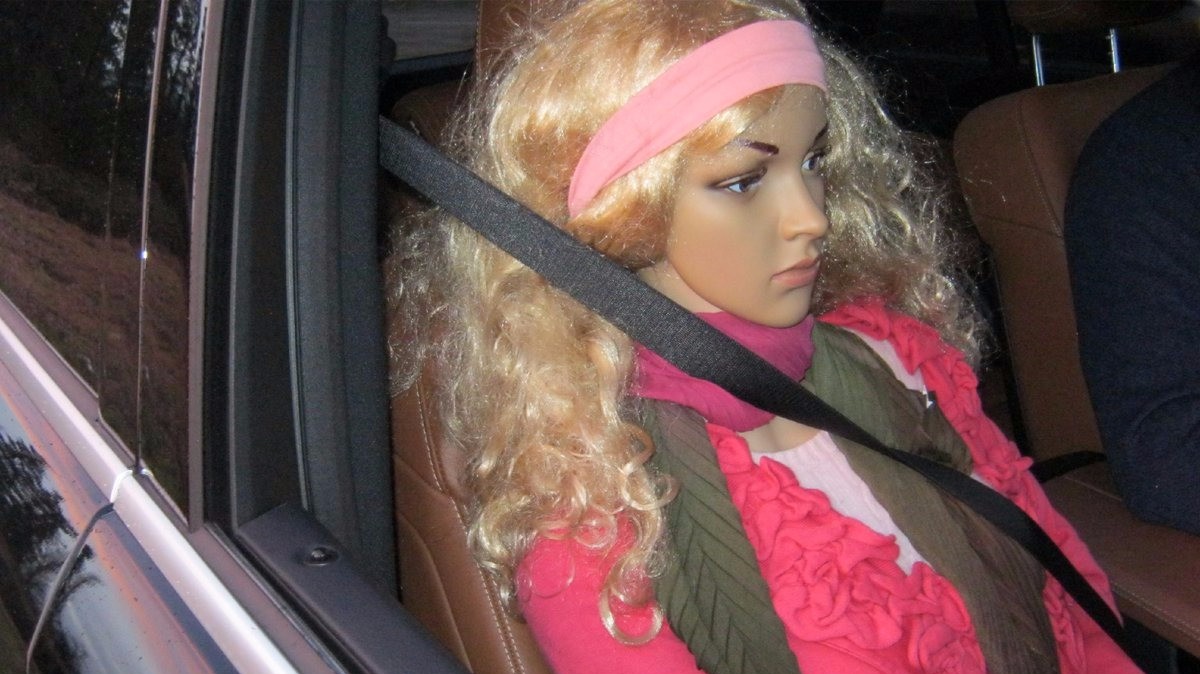 HOV Barbie? Carpool cheater caught...