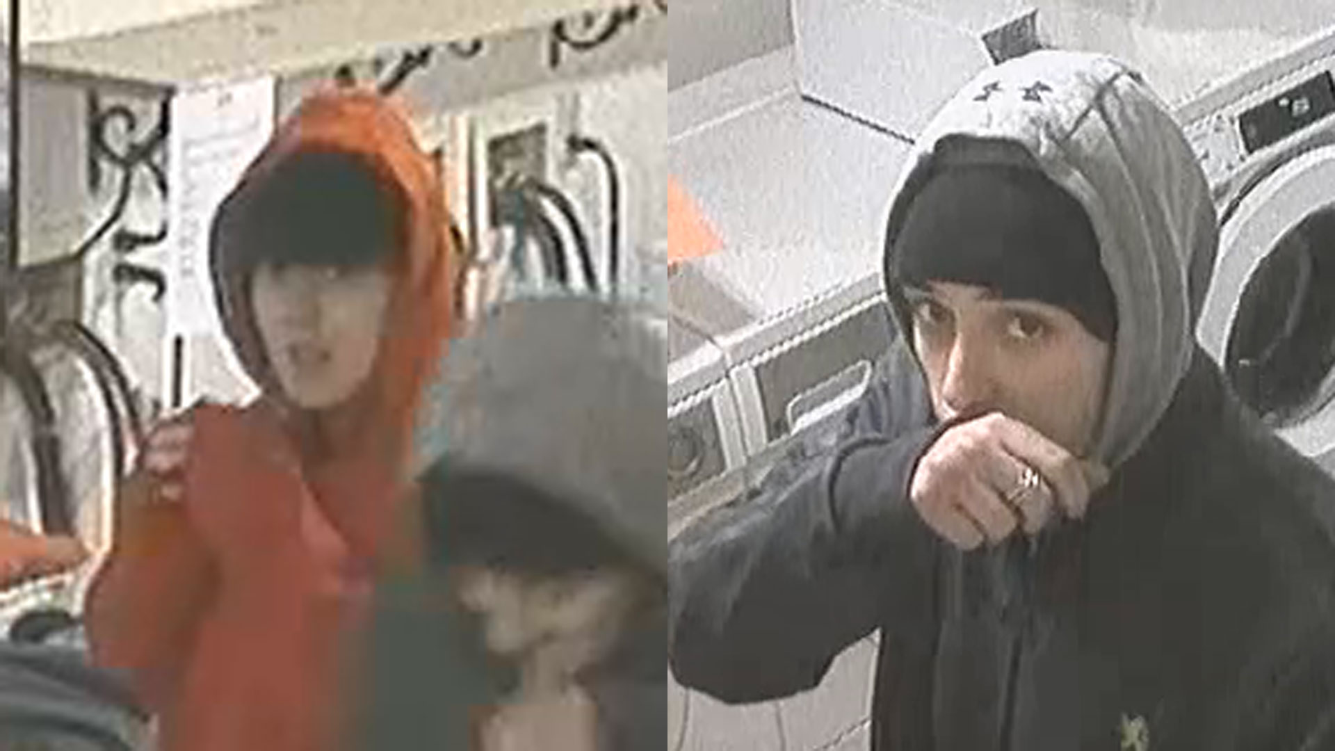 Laundromat change machine burglary suspects caught on camera in