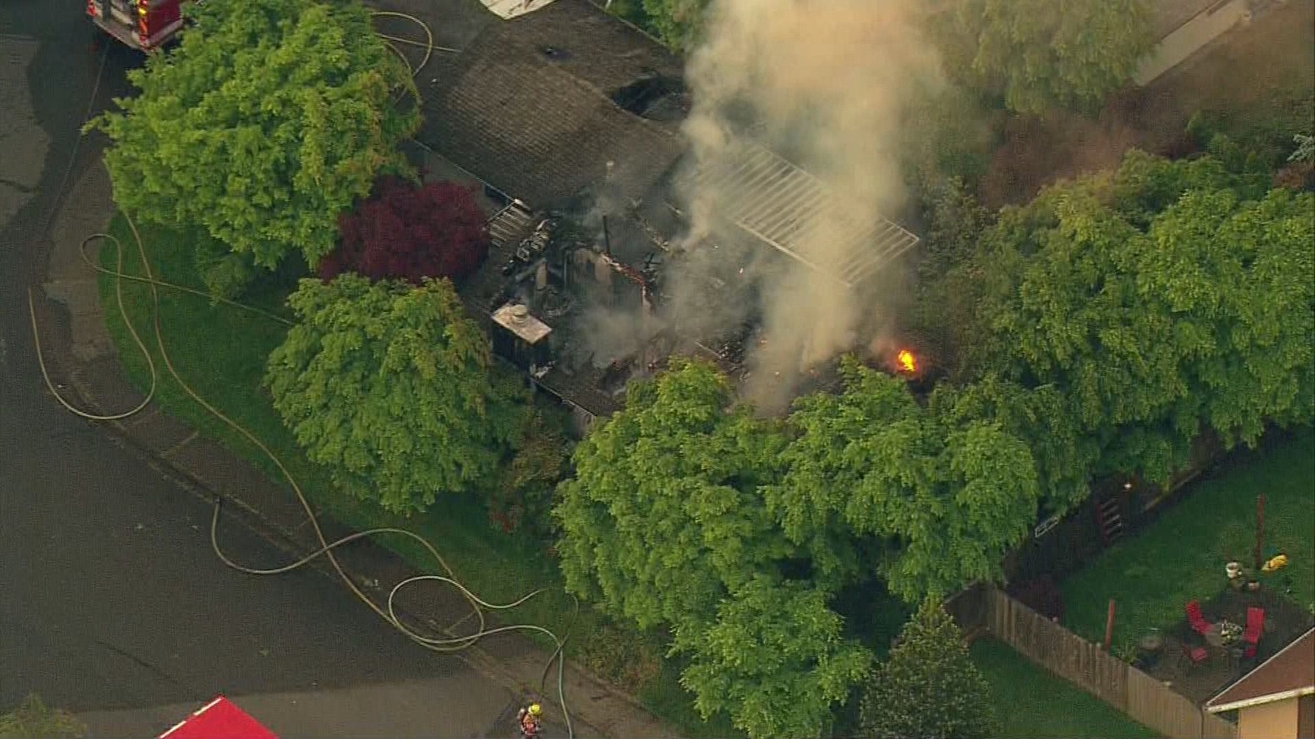 Roof destroyed in Federal Way house fire | king5.com