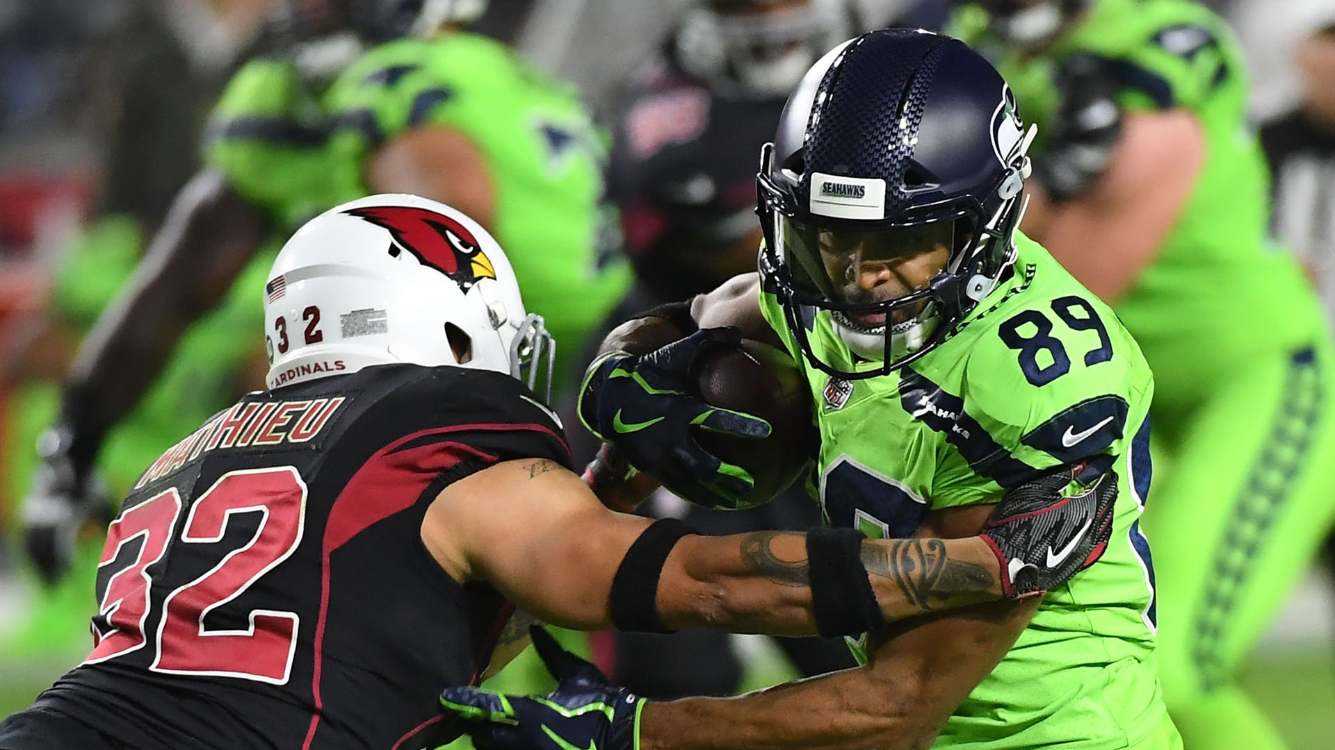 doug baldwin football helmet 2018 Panini Donruss Optic Prizm Card 33/149 Doug Baldwin: No reason for