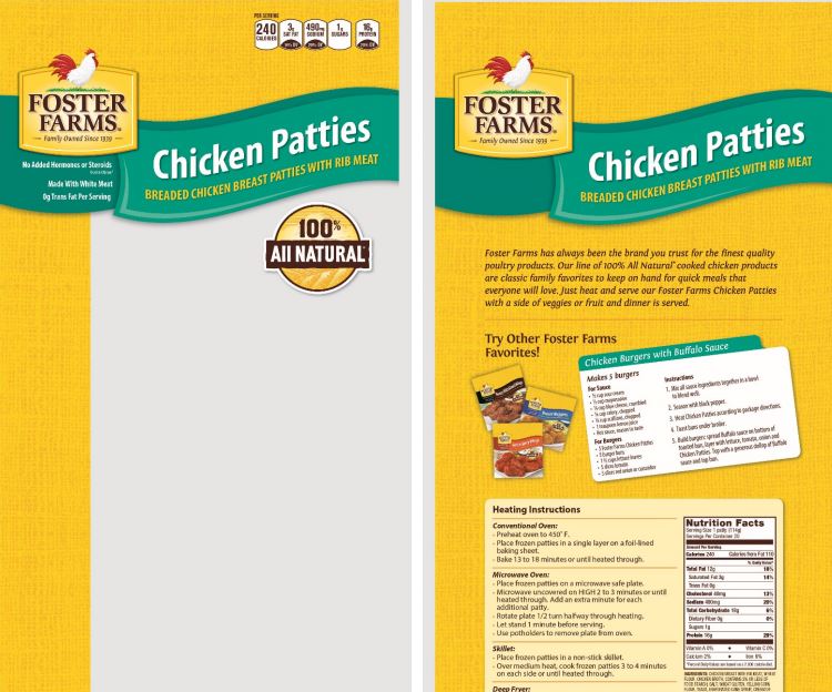 Recalled Foster Farms frozen chicken patties sold in Washington | king5.com